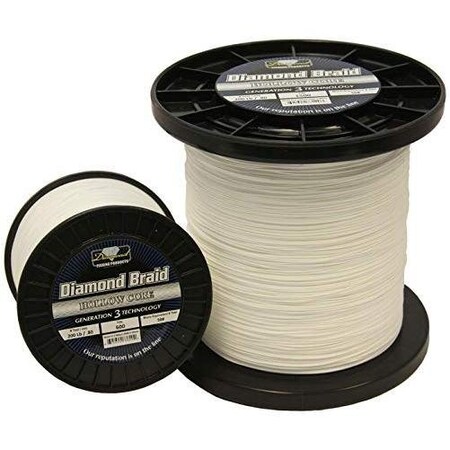 Momoi Diamond Braid Generation Iii Hollow Core 80Lb 1500Yd White 73108